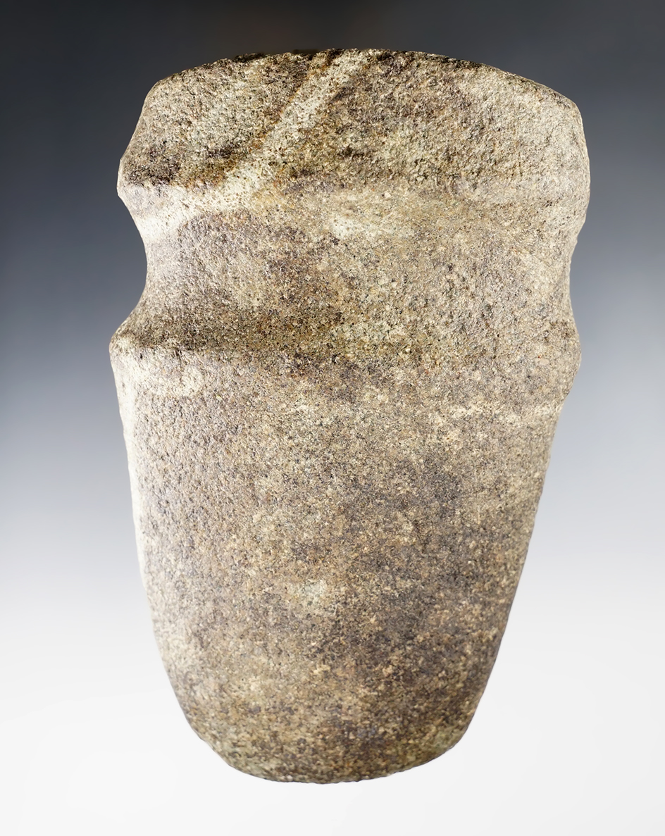 Exceptional 6 1/2" long 3/4 Groove Ohio Axe with great form. Ex. Cliff Bauer, Jon Dickinson.