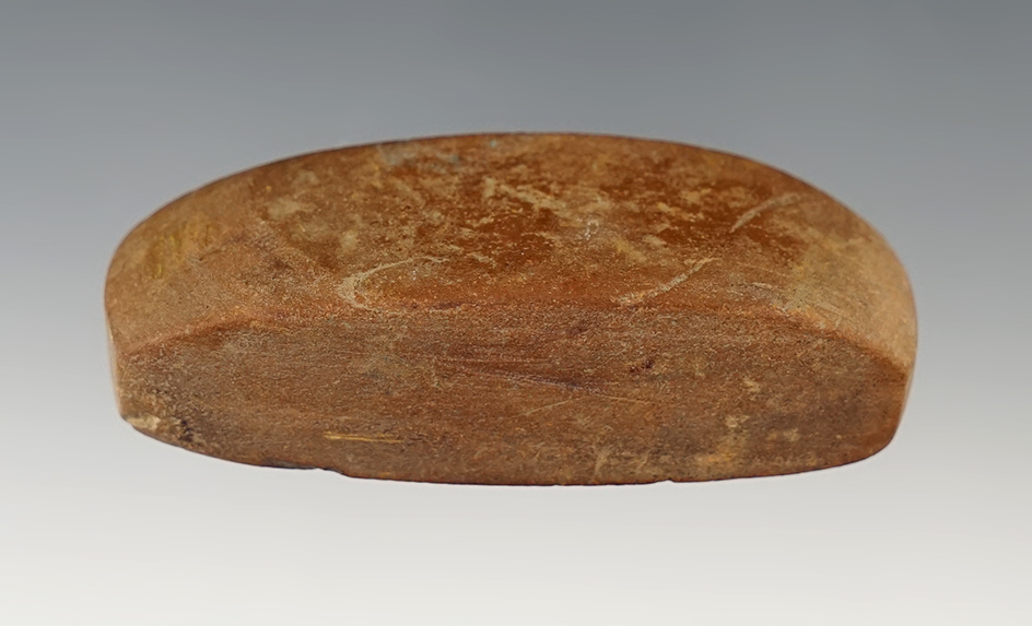 Ex. Museum! 2 1/2" well styled Sandstone Boatstone found in Saline Co., AR. Ex. Dr. Kent Westbrook