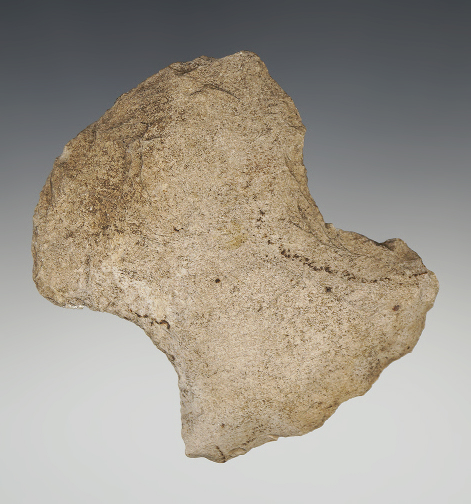 3 11/16" Double Bit Flint Axe found in Kansas.