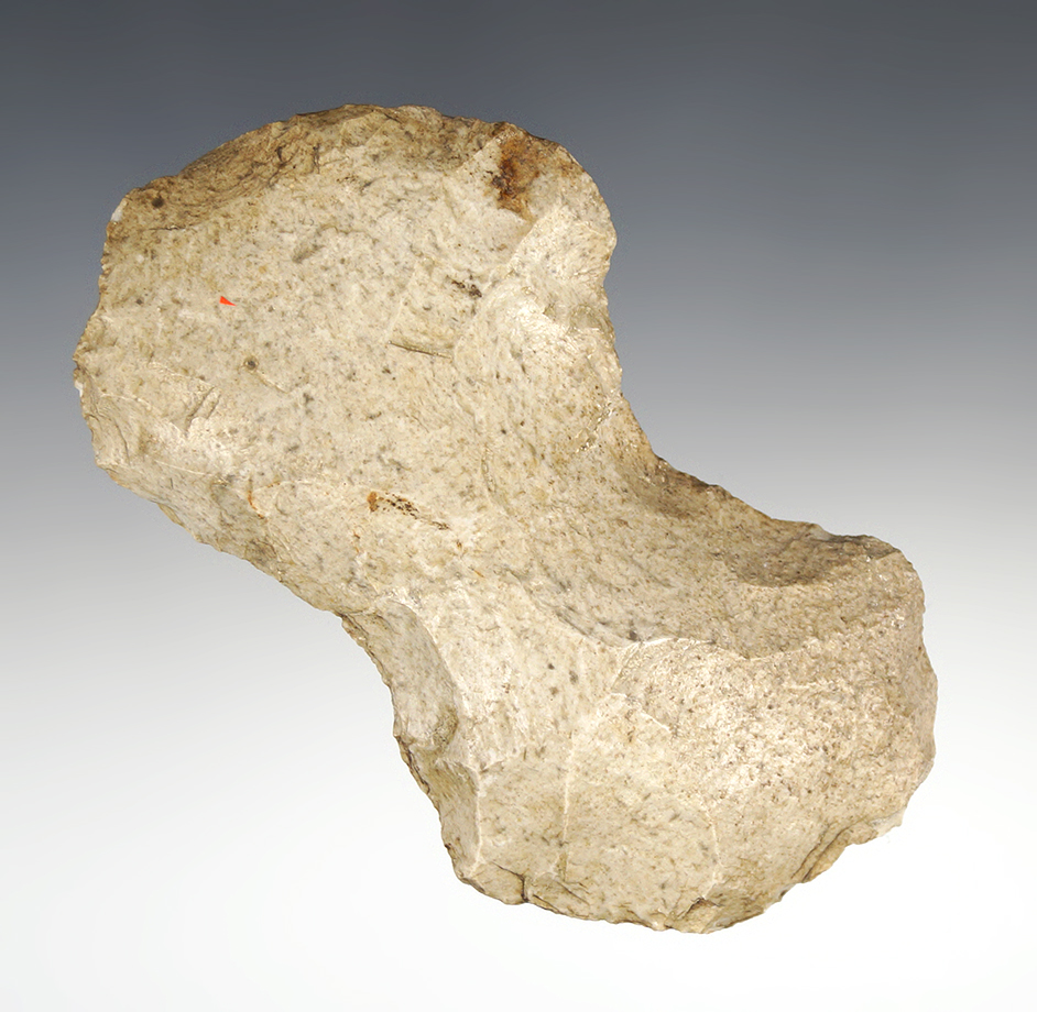 4 1/2" Double Bit Flint Celt that is nicely patinated found in Oklahoma.