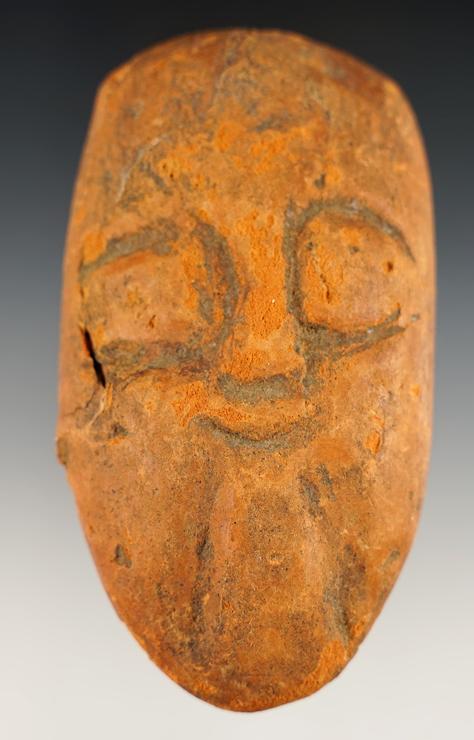 4" Human Effigy Pendant - Cottonstone - McCracken Co., Kentucky. Bennett and Jackson COA's.