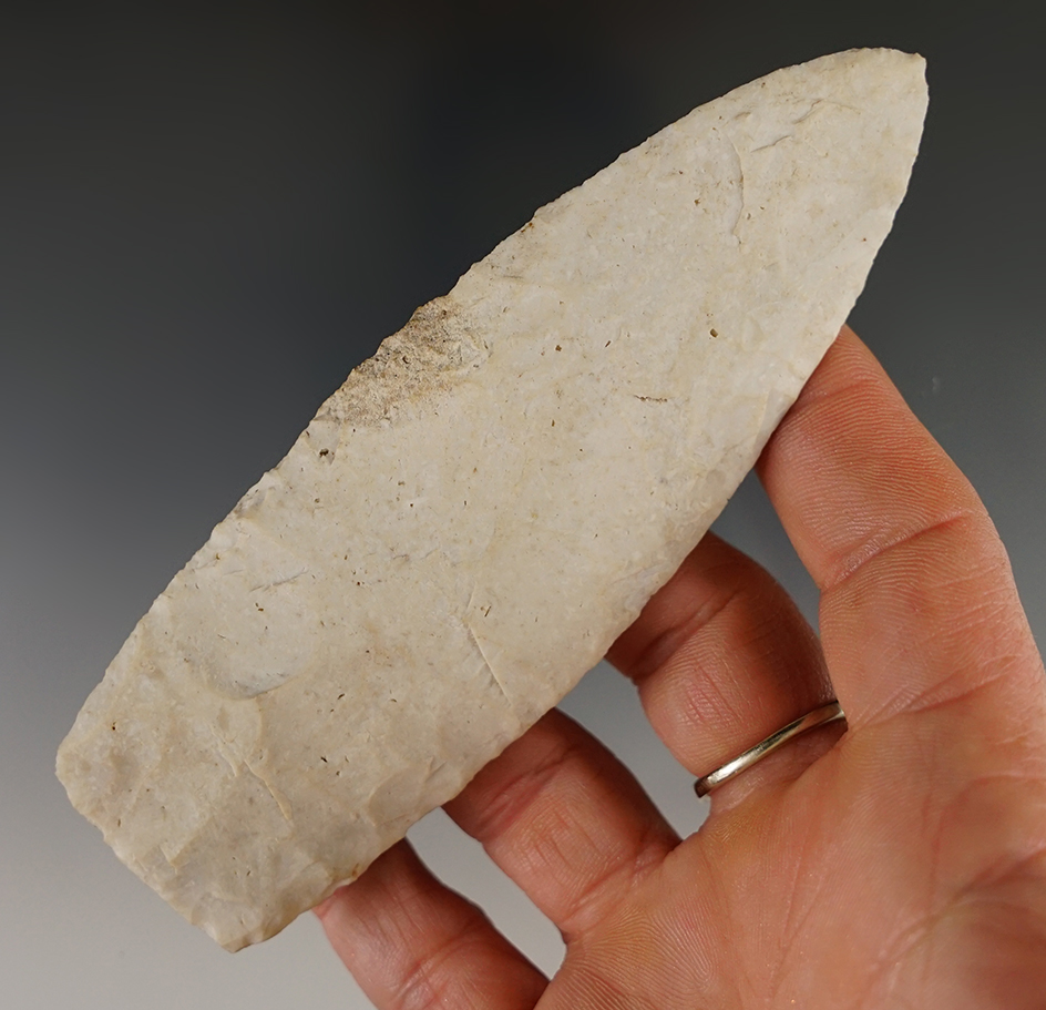 4 11/16"" Paleo Lanceolate. One of five found in a cache - Alachua Co., Florida.