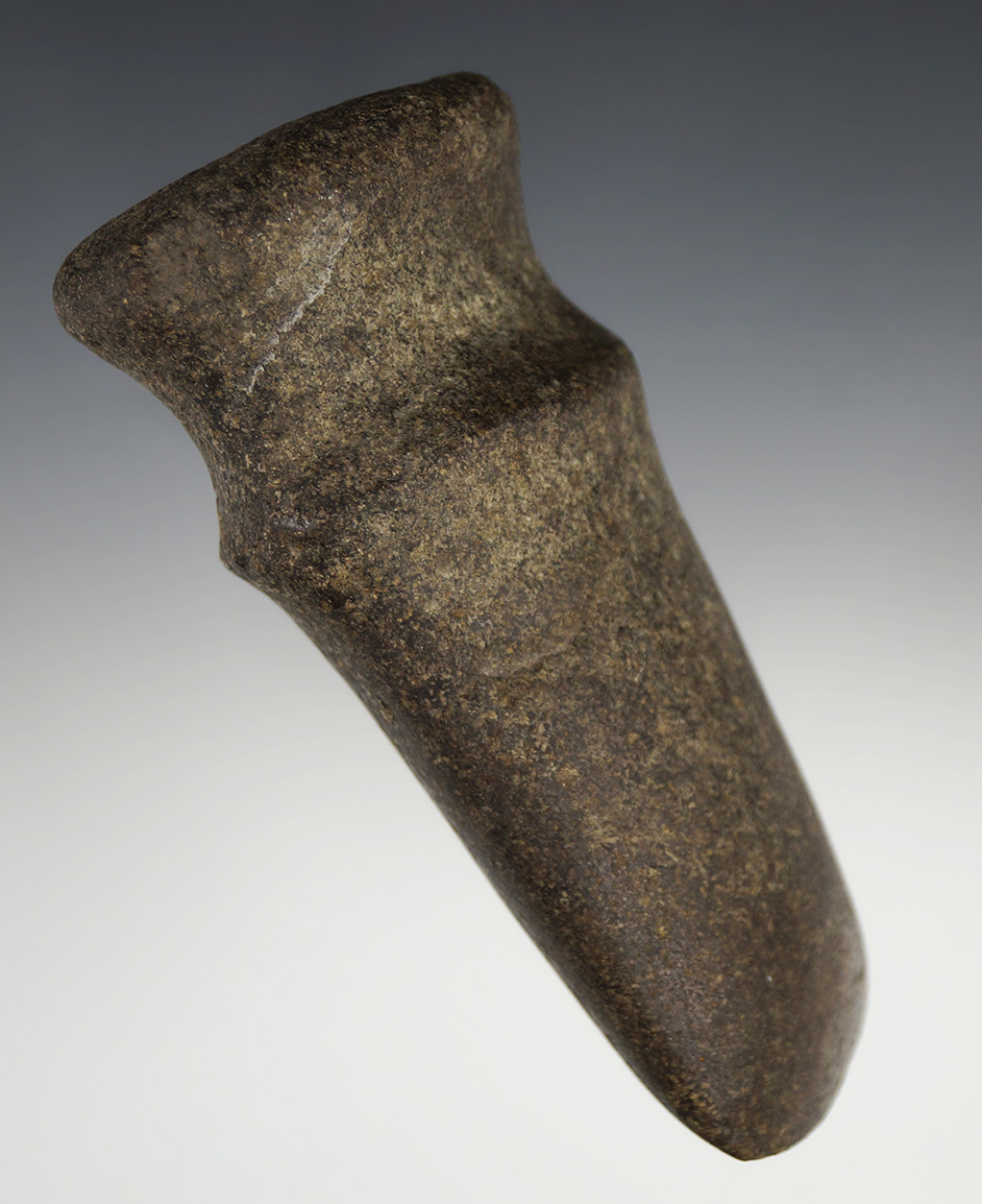 Classic style! 4 1/2" Grooved Poll Axe in excellent condition found in Richland Co., Ohio.
