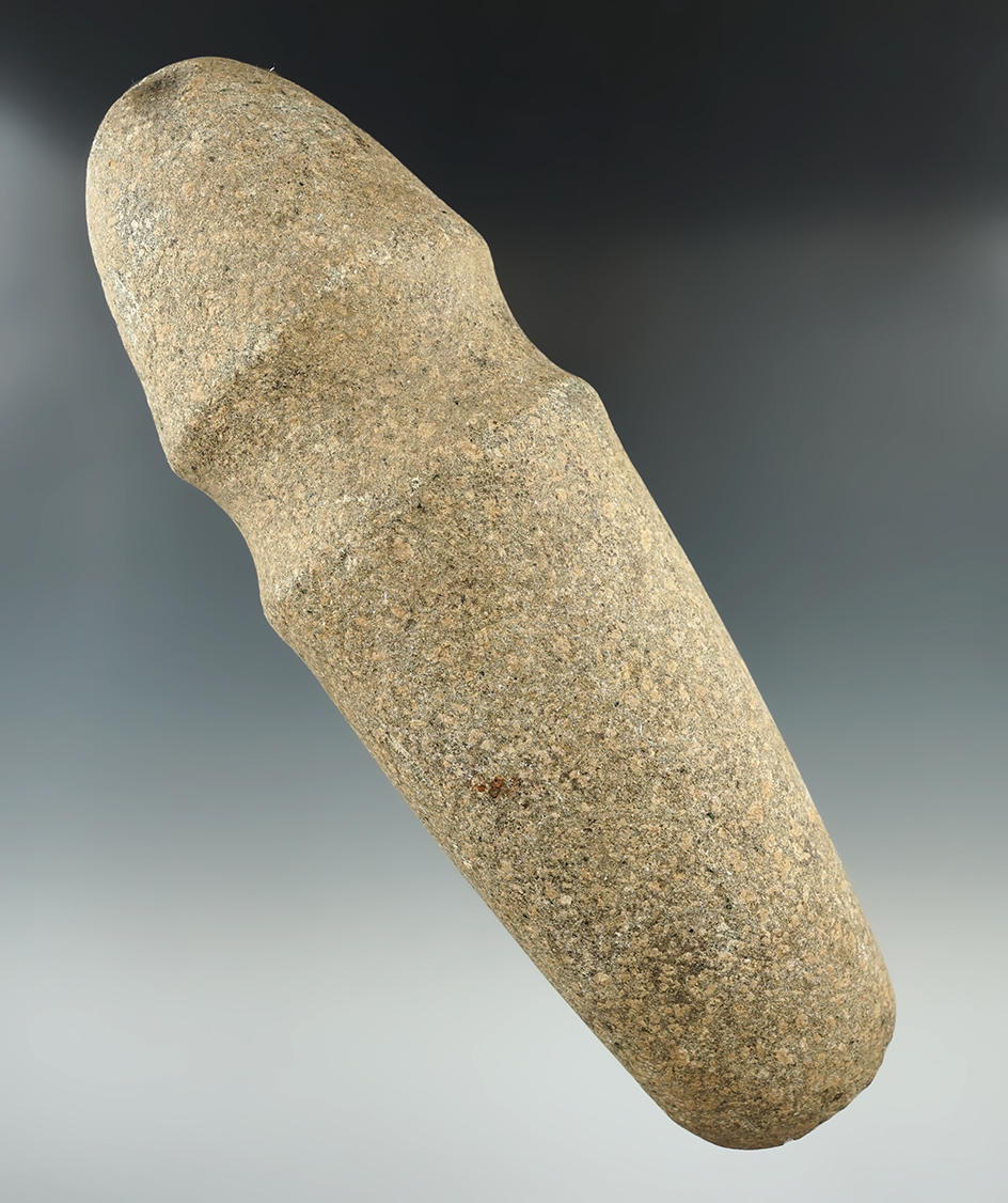 Rare! 9 3/4" three-quarter reverse grooved Adze - hardstone found in Oswego Co., New York.