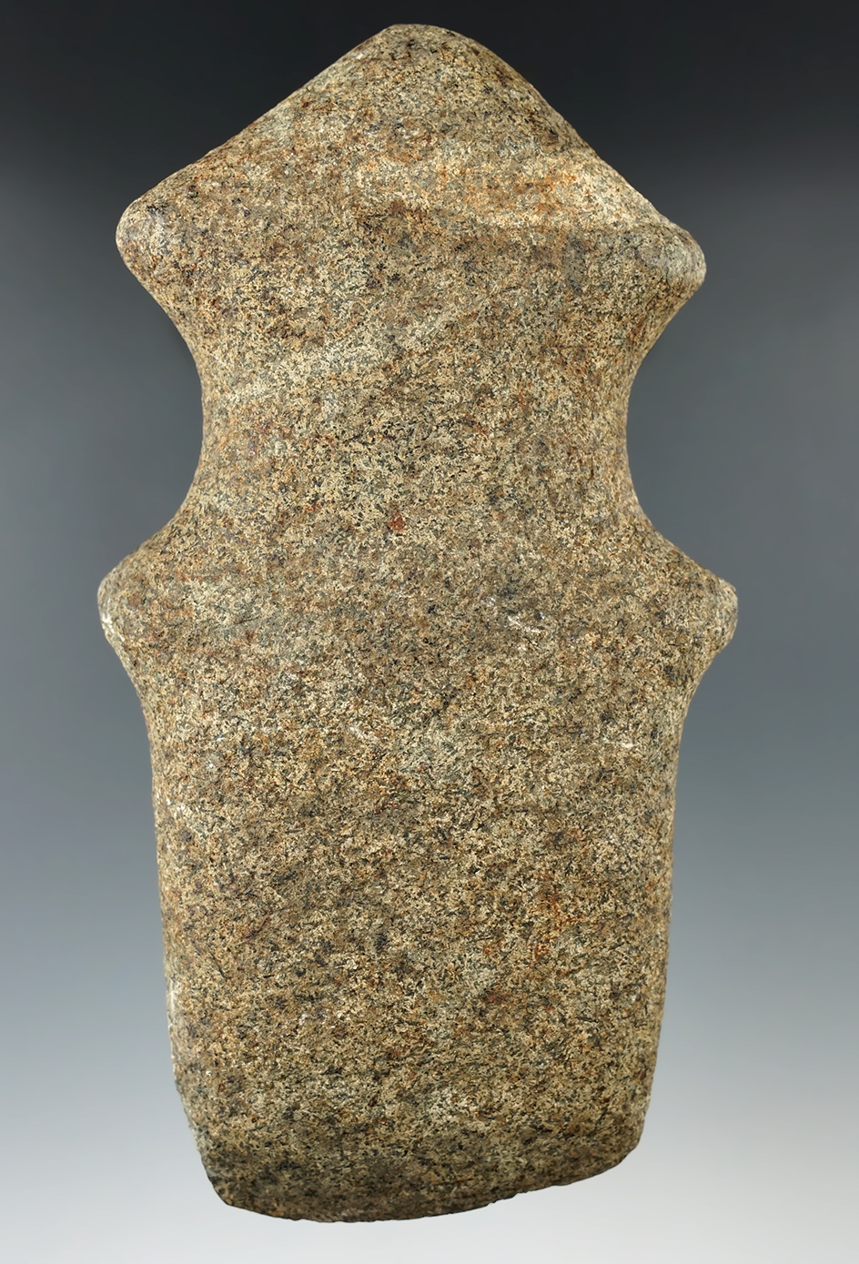 6 3/4" classic style Michigan barbed Axe found in Michigan with nice use polished to bit area.