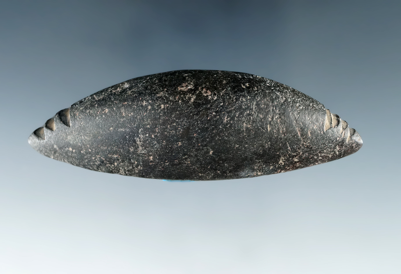 Oregon Desert Atlatl Weight. Nicely styled & well polished 2 3/4"L  Atlatl Weight. Eastern Oregon.