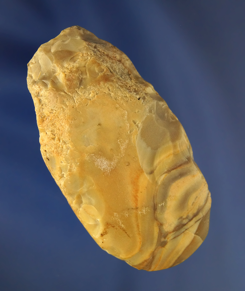 Beautifully polished 2 3/4" Missouri flint Celt made from Jefferson City Chert.