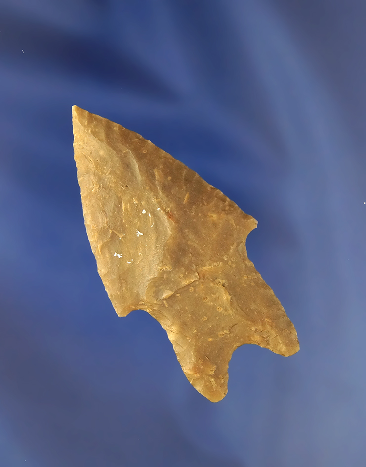 2 9/16" well flaked and excellent style on this Peternales point found in Comanche County TX.