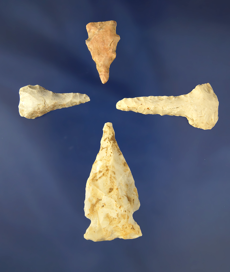 Set of 4 Drills from Cole Co., Missouri. Largest is 2".