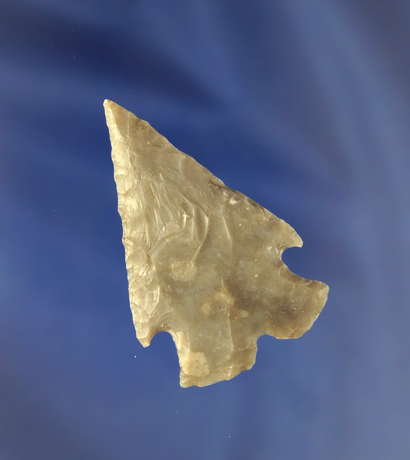 Thin and nicely flaked 1 15/16" Montell point found in Texas.