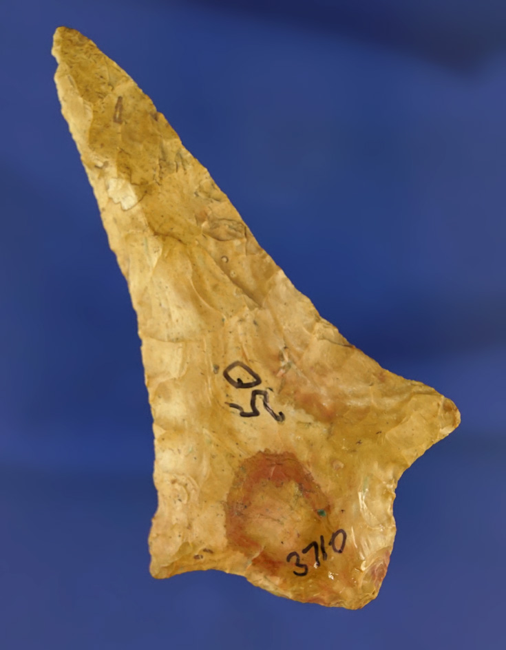 3 1/4" Adena made from colorful Flint found in Tennessee. Comes with a Motley COA.