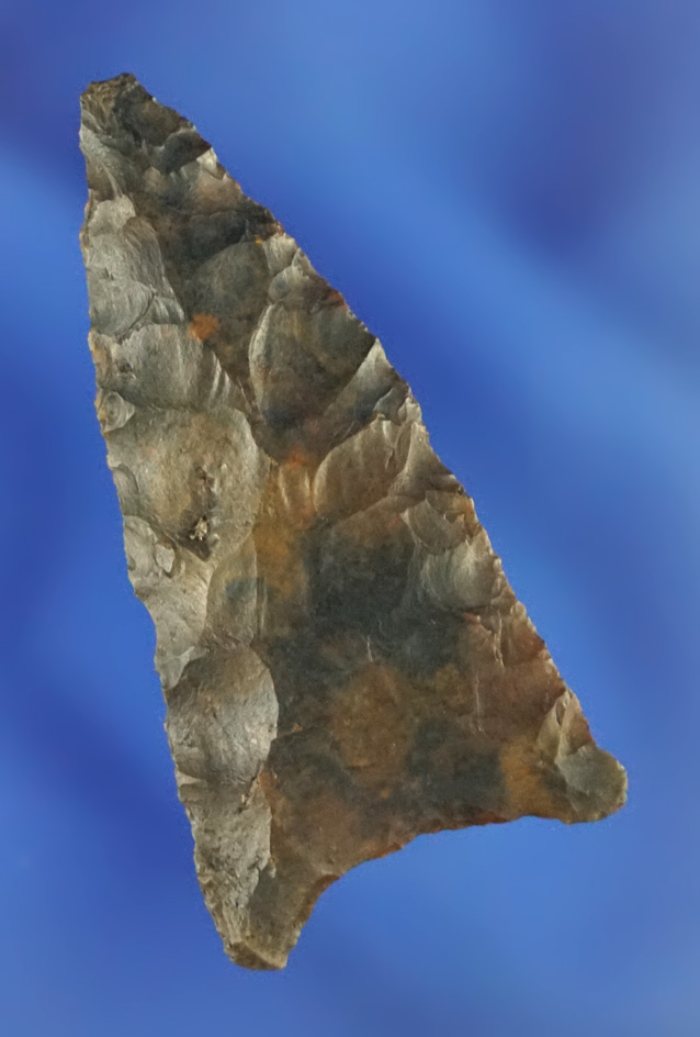Heavily patinated 1 3/4" Suwanee Dalton made from nicely River polished Flint found in Florida.