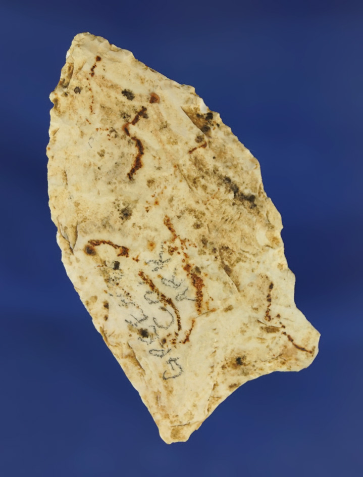 2 3/16" Paleo Golondrina found in Greene Co.,  Arkansas that is very well patinated.