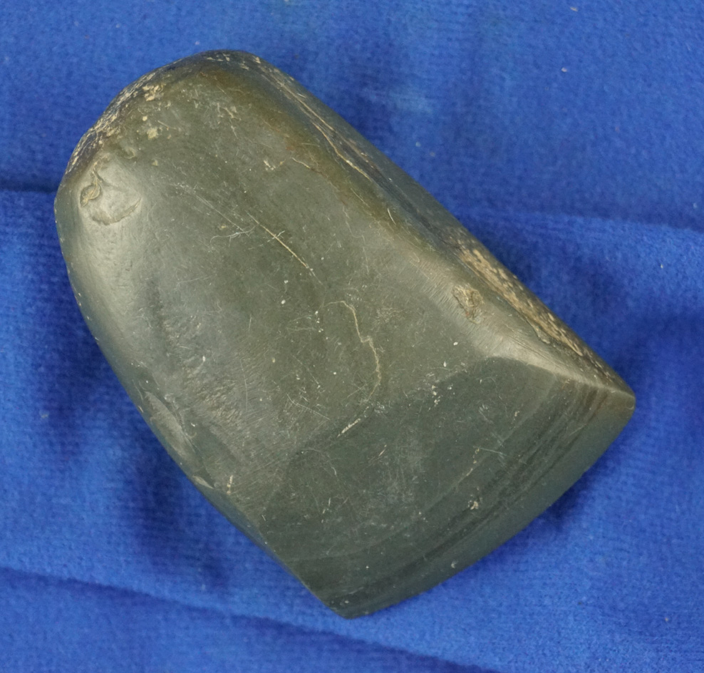 Highly polished 3 1/4" slate Celt found in Kentucky