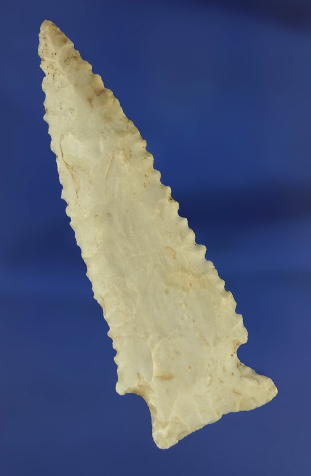 Excellent serrations on this 3 5/16" Stilwell found in Cass Co.,  Indiana