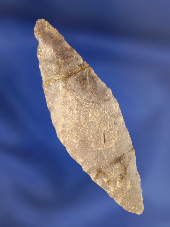 2 3/4" Harahey Knife that is broken and glued at the mid section found by Robert Roth in Colorado.