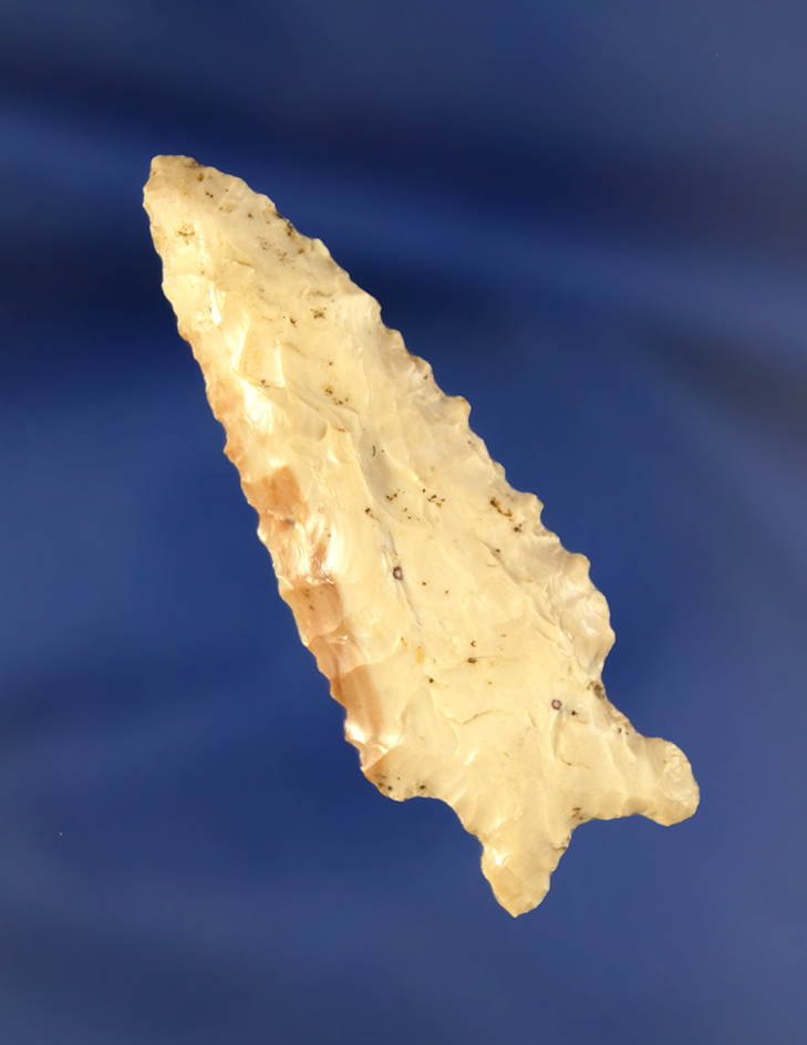 2 3/16" Elko Eared with nice edge serrations and glossy material - Oregon side of the Columbia River