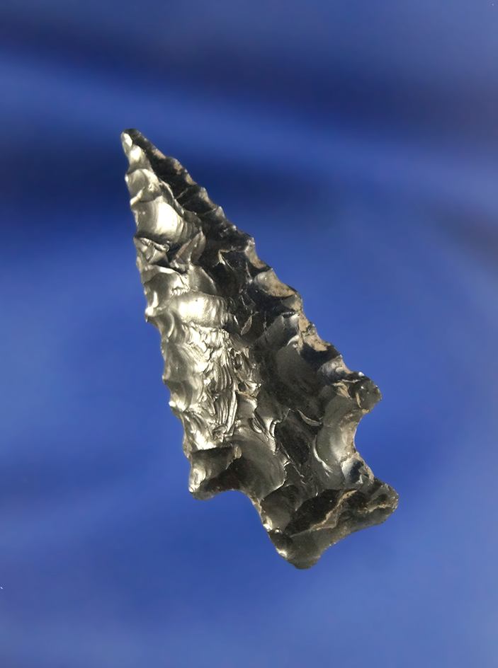 1 11/16" Obsidian Elko found in Lake County Oregon in the 1950s – 1970s.