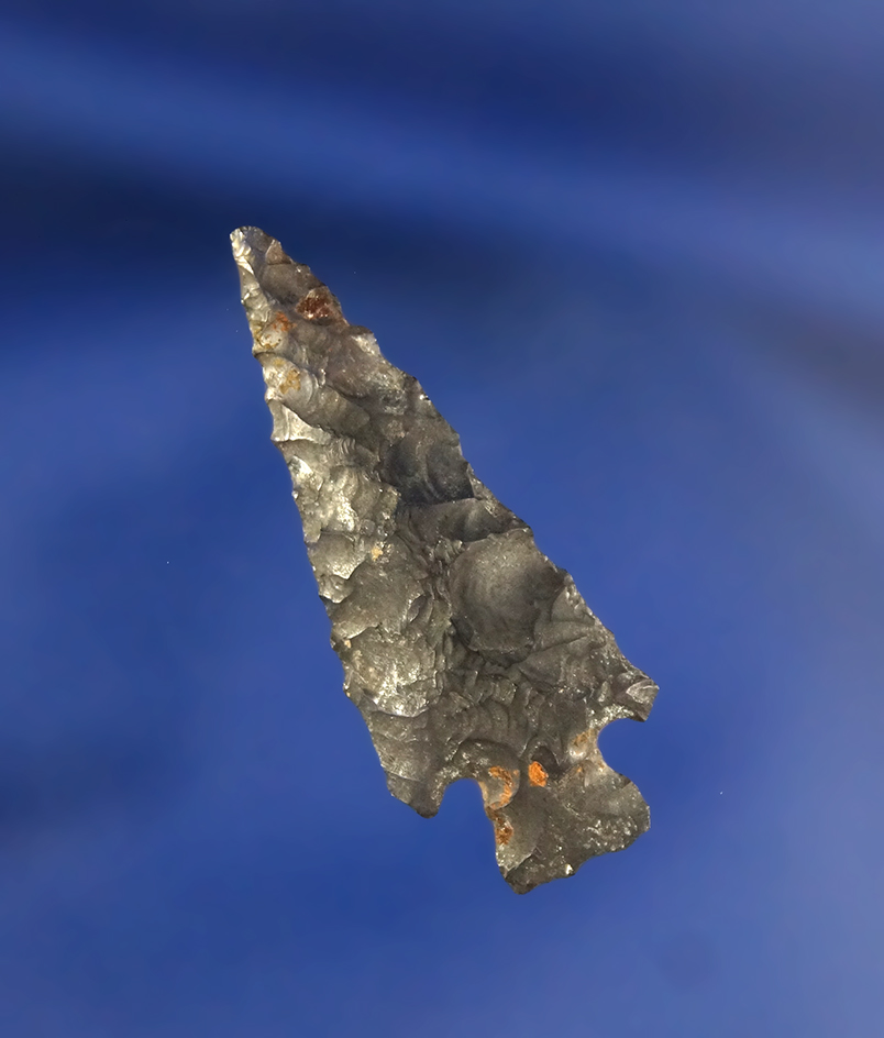 1 5/16" heavily patinated translucent Obsidian Columbia Plateau found in Oregon.