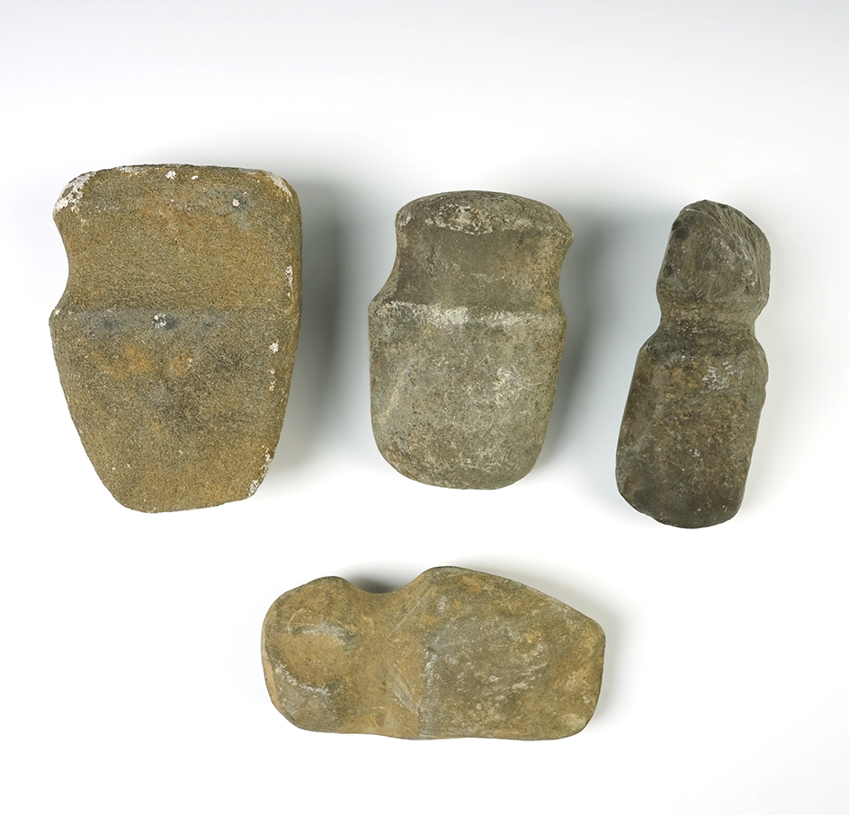 Set of 4 Axes in good condition. Found in Maryland. The largest is 4 11/16".