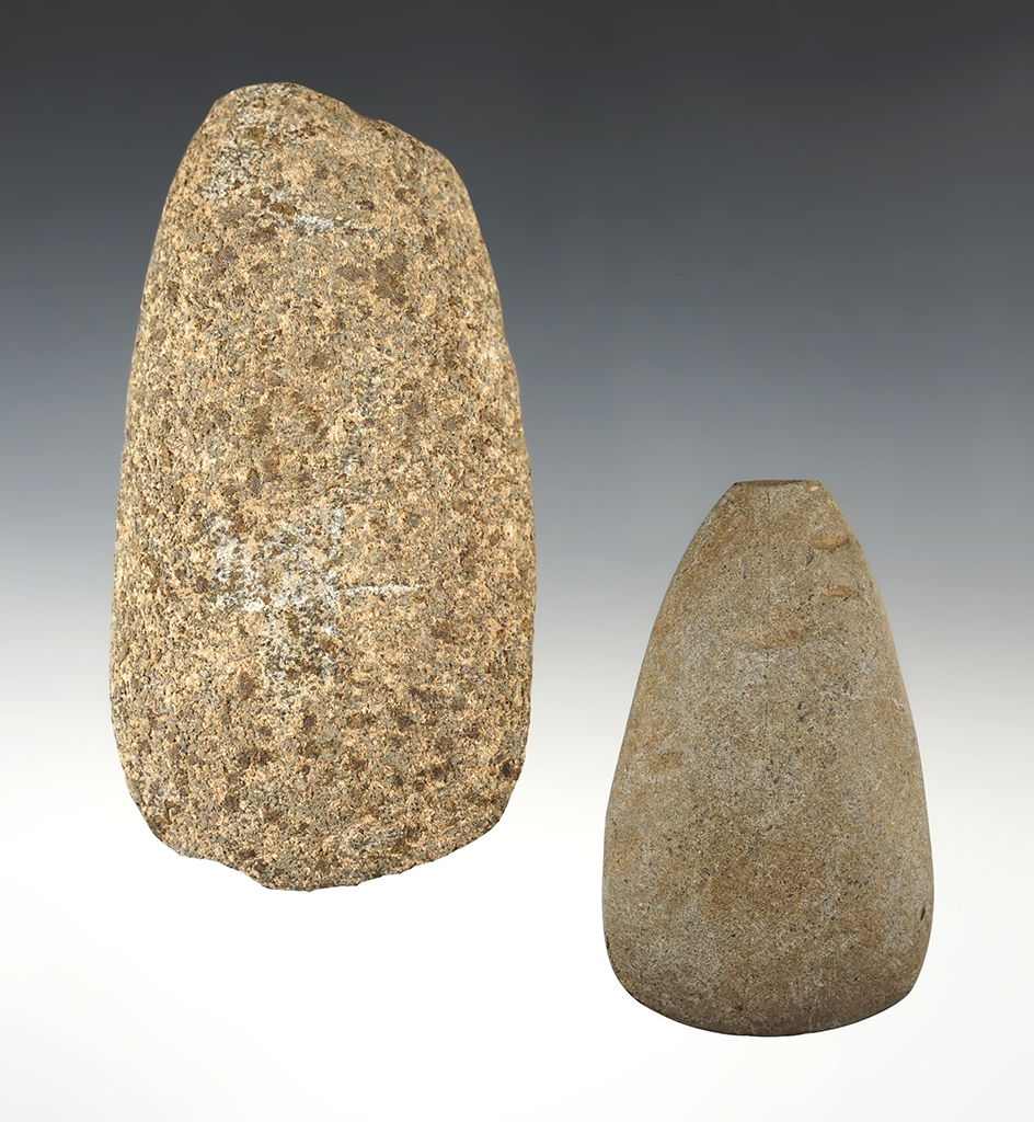 Pair of well made Hardstone Tools including a Celt and an Adze. The largest is 5".