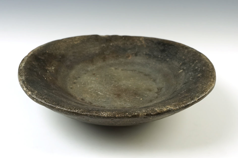 9 1/4" well made Stone Bowl found in Granville Co., North Carolina in 1927. 