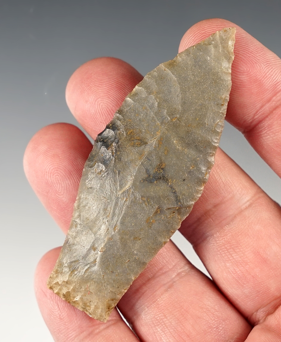 Great flaking on this 2 15/16" Copena found around Cumberland Tennessee area. Ex. Tom Davis.