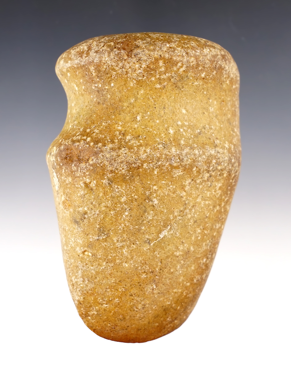 4 3/8" Archaic 3/4 Grooved Axe made of quality Quartz, Ohio. Nice overall polish and style. 