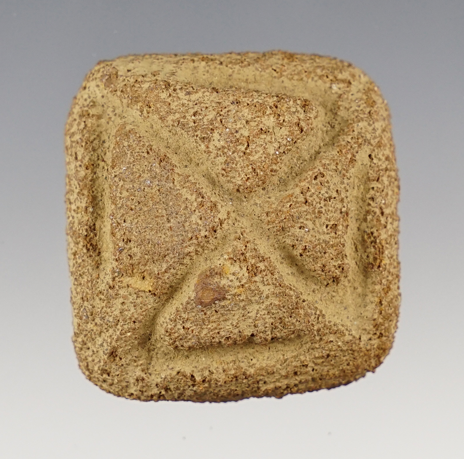 1 3/8" Sandstone Tablet that is nicely designed. Found in Kentucky.