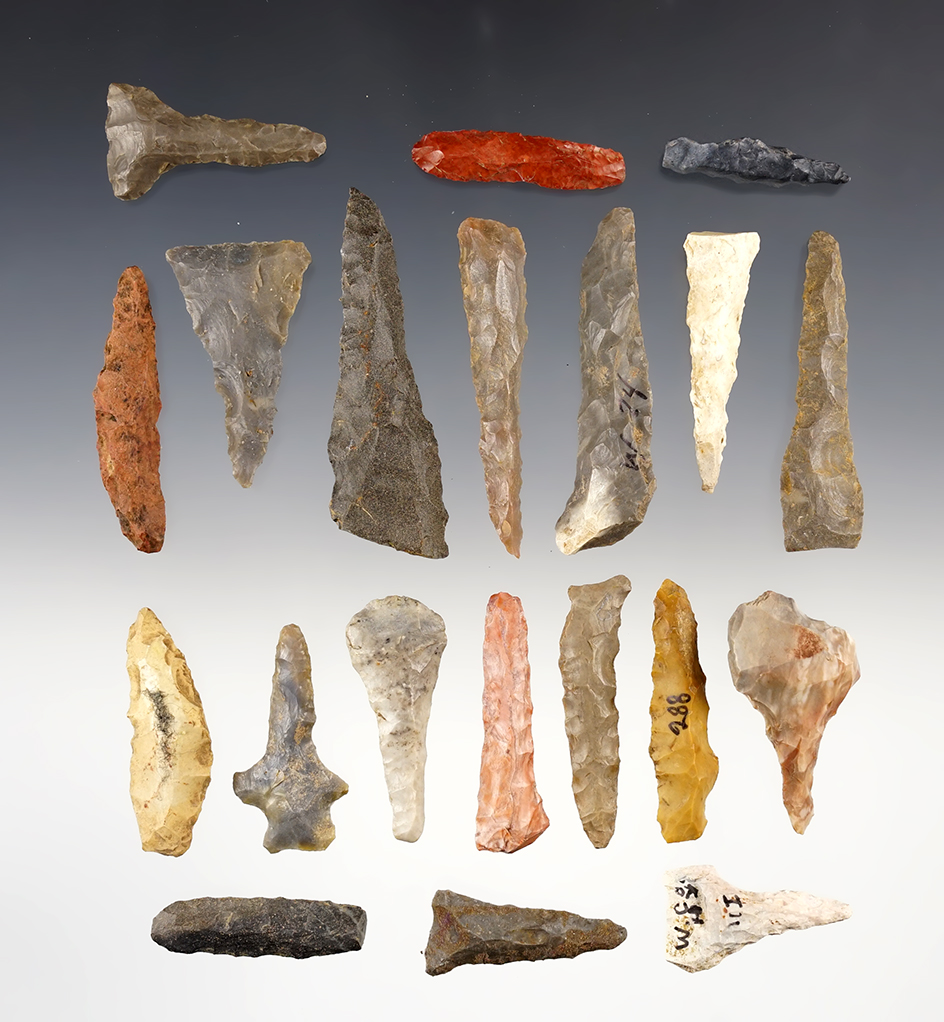 Set of 20 Midwest Drills made from a variety of materials. The largest is 2 1/2".