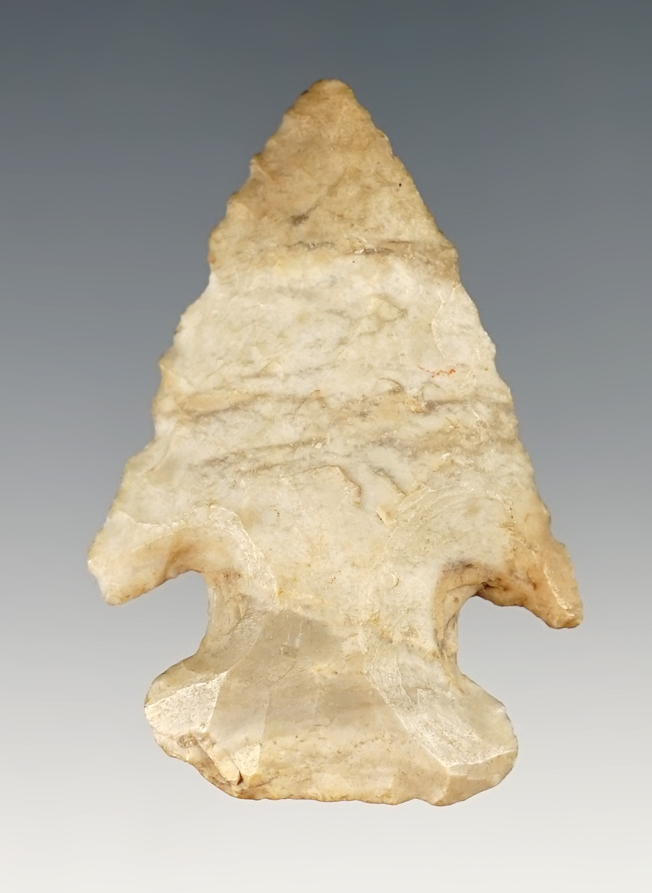 Nice 2 1/16" Archaic Thebes found in Monroe Co., Indiana.