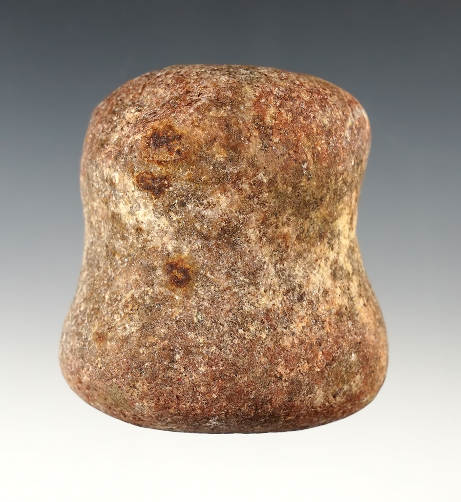 Colorful 2 5/8" Grooved Hammerstone found in Spencer Township, Allen Co., Ohio. 