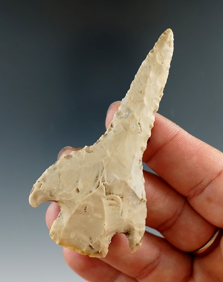 3 1/16" Williams Drill found in Lampasas Co., Texas. Ex. Bill Arnold. Comes with a Rogers COA.