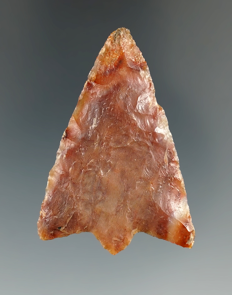 Exceptional! 2 1/16" beautifully translucent red Hillsborough that is nicely patinated found in Flor