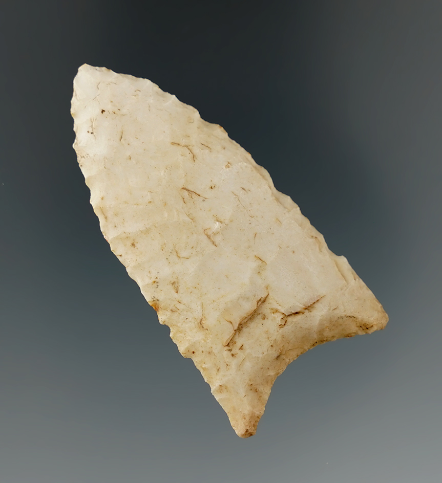2 1/16" Dalton made from Burlington Chert, found in Arkansas. Comes with a Dickey COA.