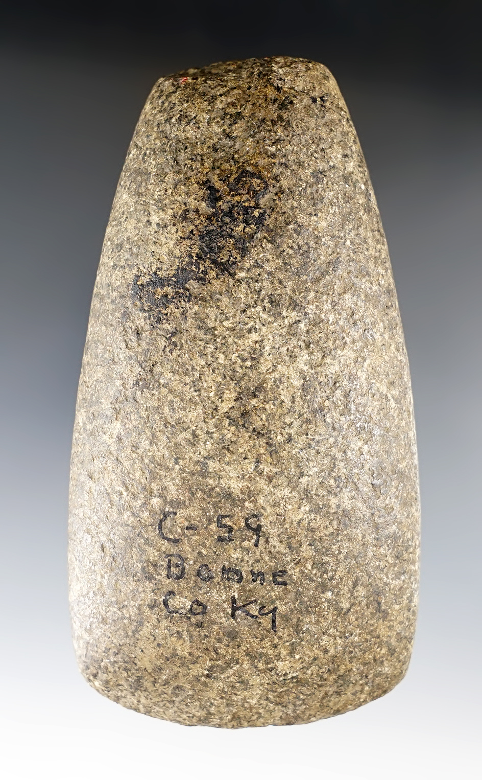 4 3/4" Hardstone Celt found in Boone Co., Kentucky. A few dings to the bit but overall a nice Celt.