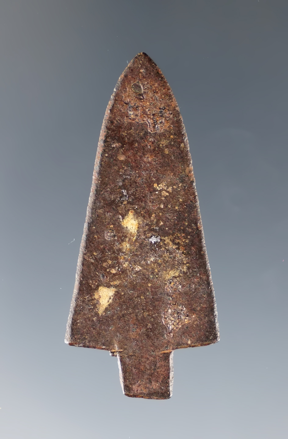 1 3/4" Historic Era Iron Trade point found by Louis Brunke in Colorado. Comes with a Bennett COA.