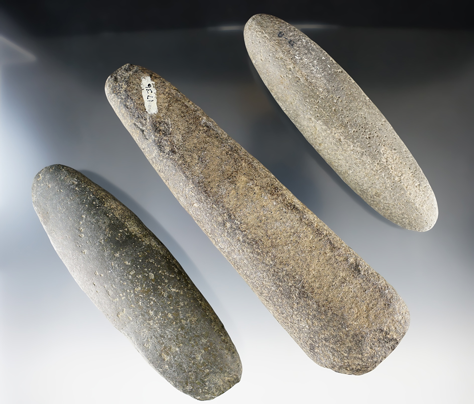 Set of 3 Hardstone tools found close to the Columbia River in Oregon. All are nicely patinated.