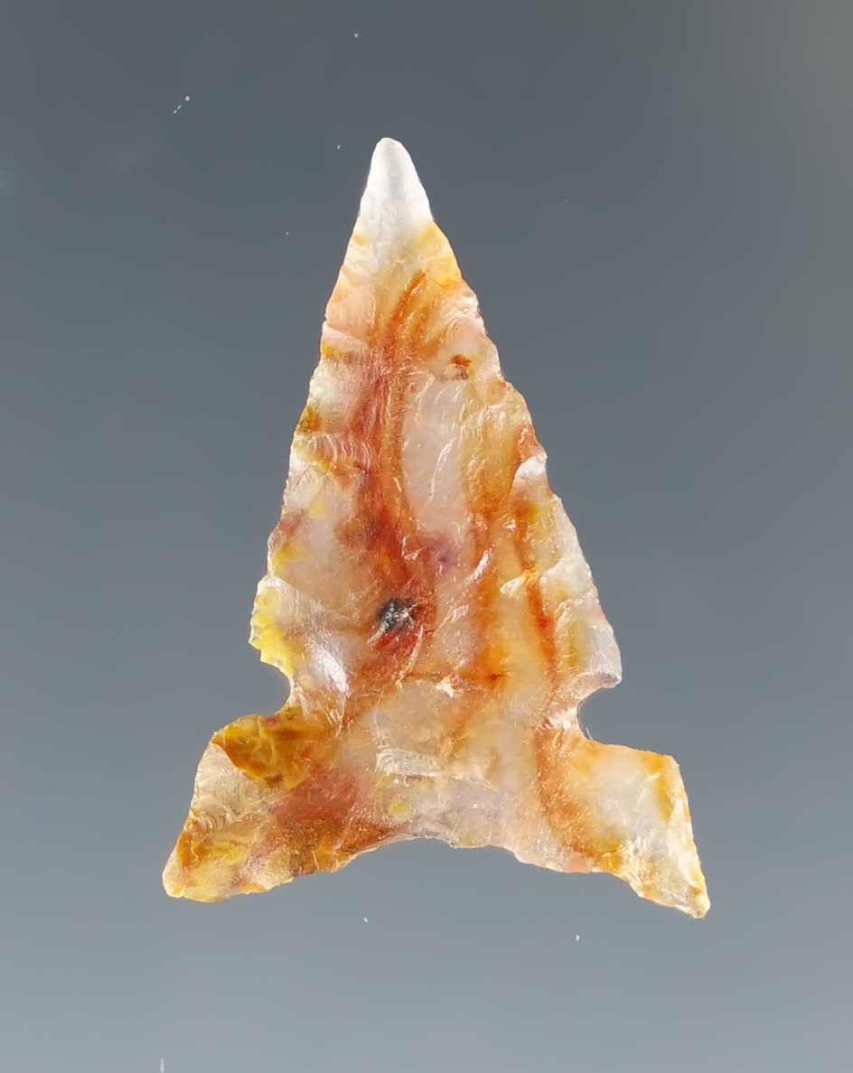 Exceptional! 1 1/16" Sidenotch  -  highly translucent clear and red Agate. Found in Chanto, Arizona.