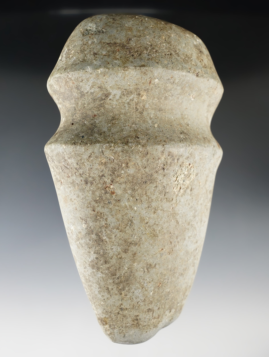 6" Full Groove Axe - Ohio. Good overall polish. Note: Someone carved their initials on one side.