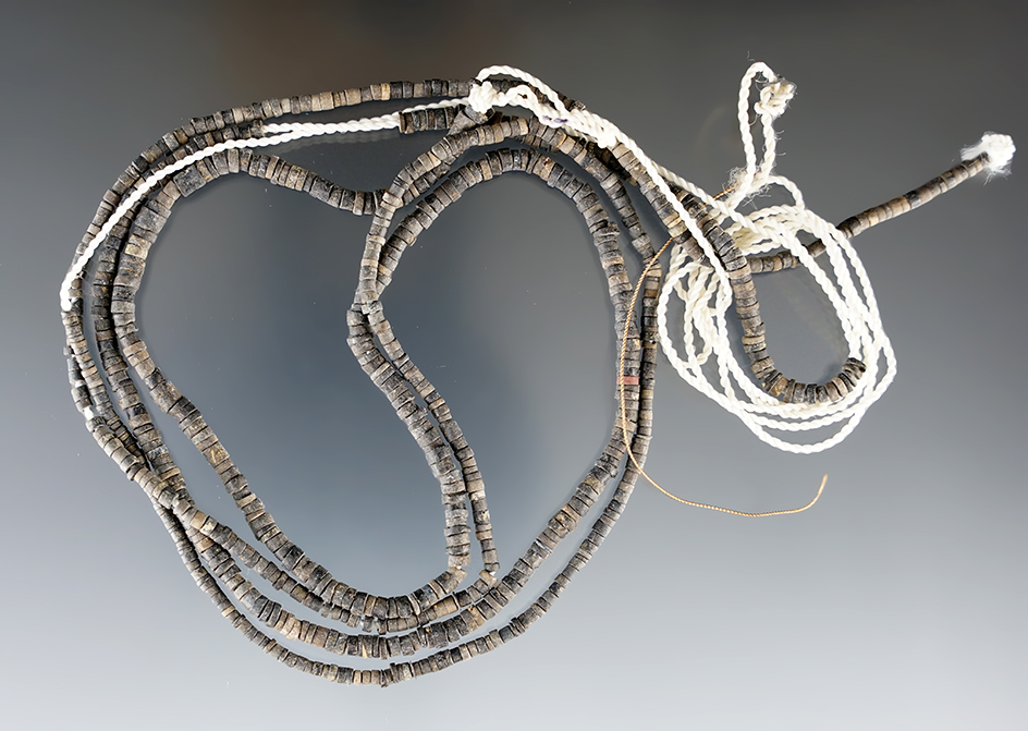 Very nice 40 inch strand of drilled stone miniature beads found in New Mexico.