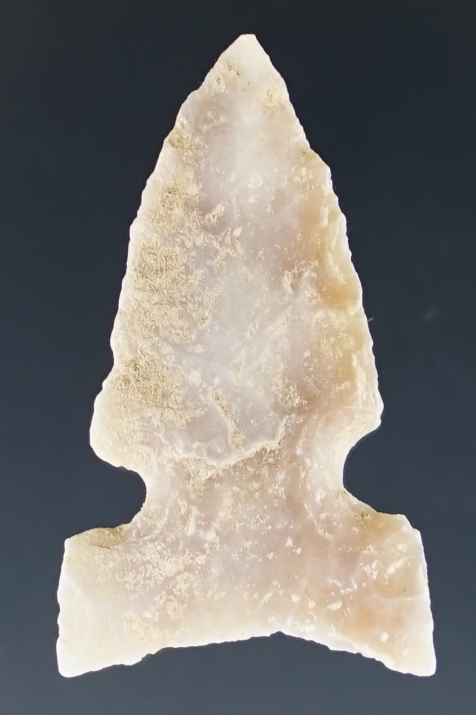 1 1/8" Sidenotch arrow point that is nicely patinated made from attractive material, New Mexico.