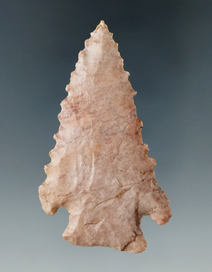 2 1/2" pine tree point made from attractive pink material found in Georgia.