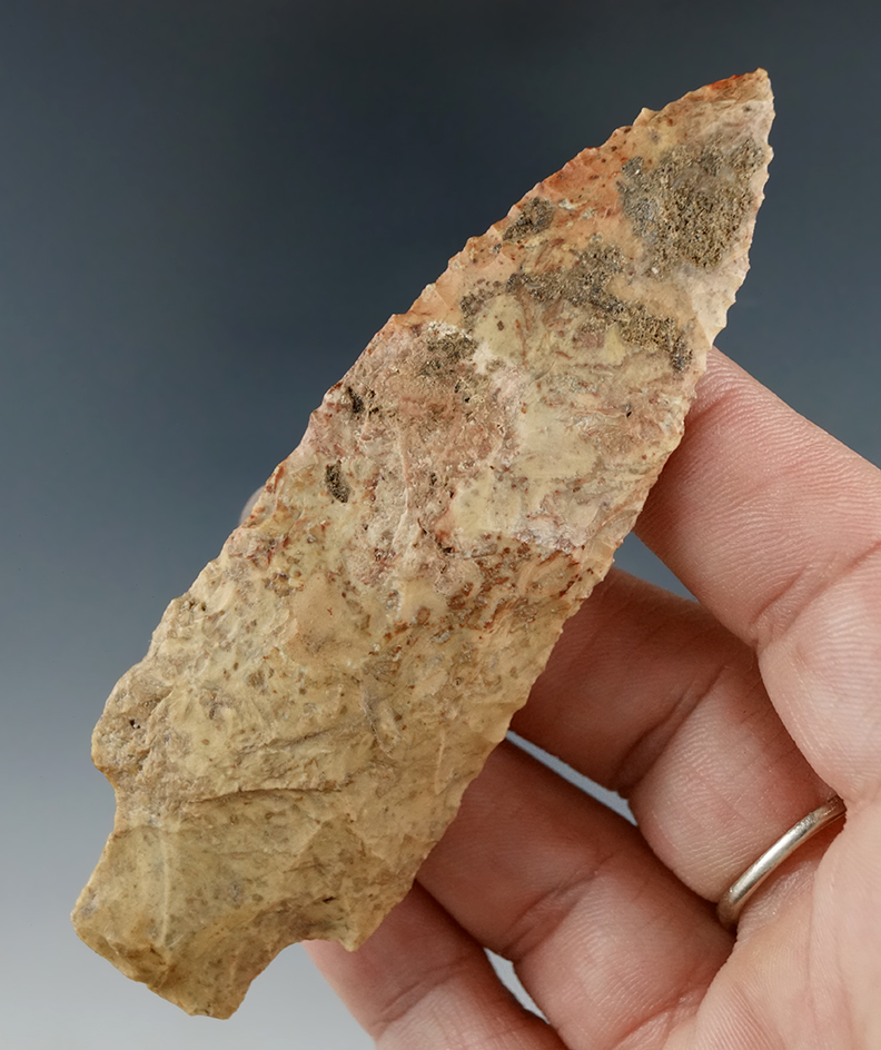 3 3/4" stemmed knife that is well patinated found in Florida.