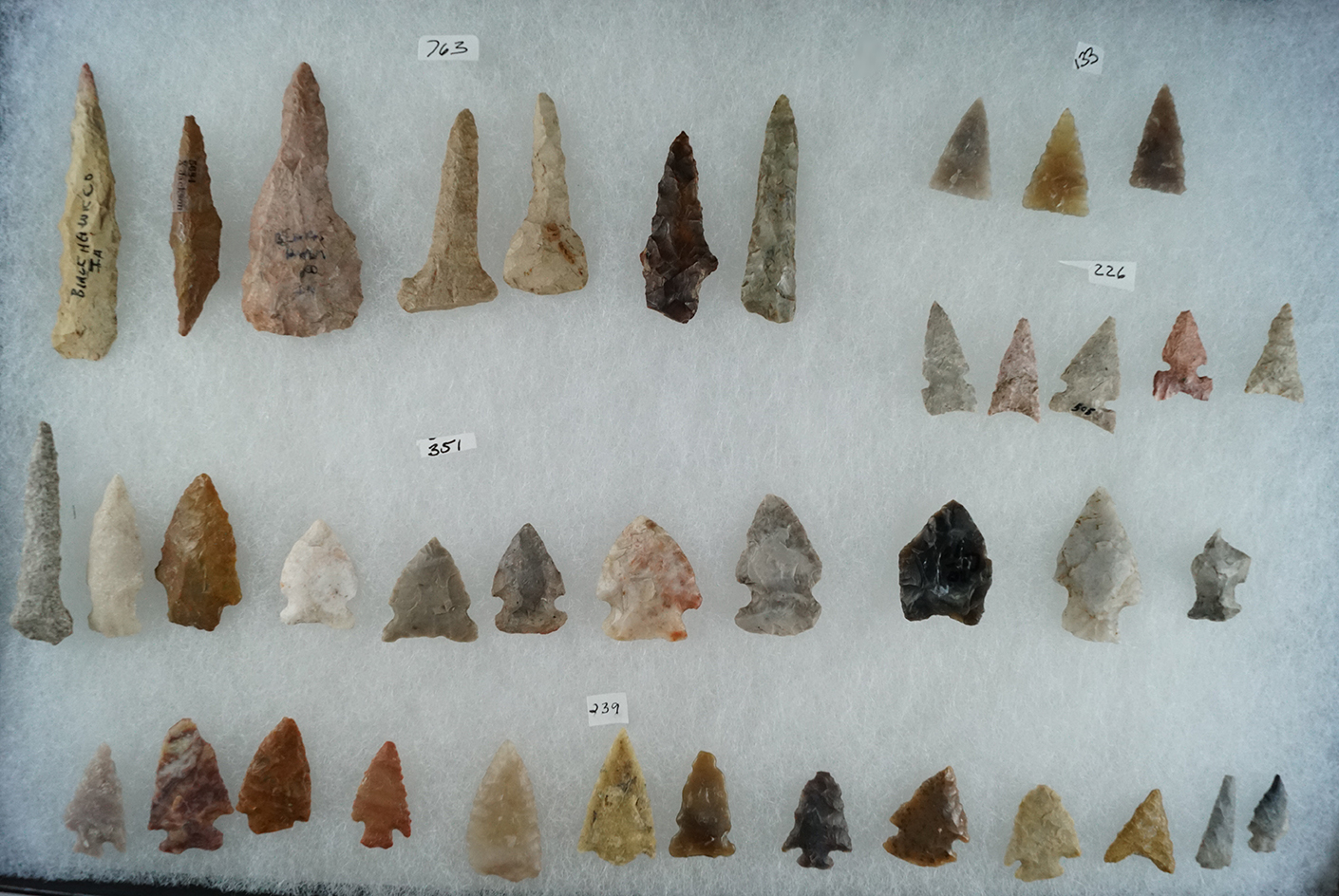 Nice set of Flint artifacts from Kansas, Iowa and Nebraska from the Eulert collection.