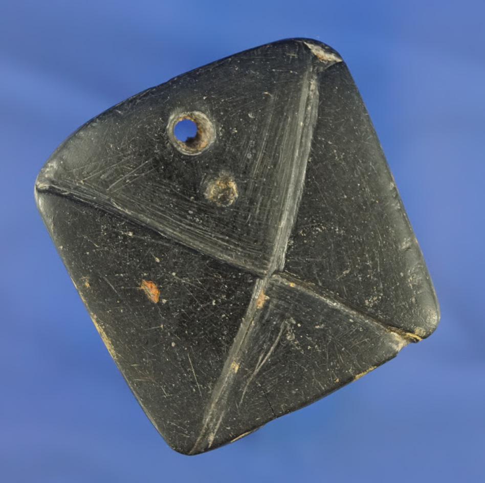 Very unique 2" stone pendant  screened from a trash pit in Hay Hollow, Arizona by Syl Egan.