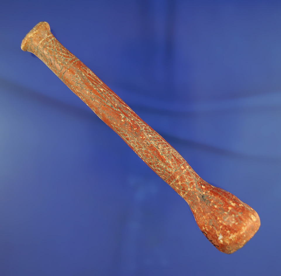 Sale Highlight! 5 3/4" highly engraved Chumash Pipe  in excellent condition found in California.