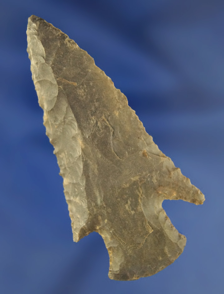 2 7/8" nicely beveled Hardin found in Hardin Co.,  Tennessee made from Dover chert.