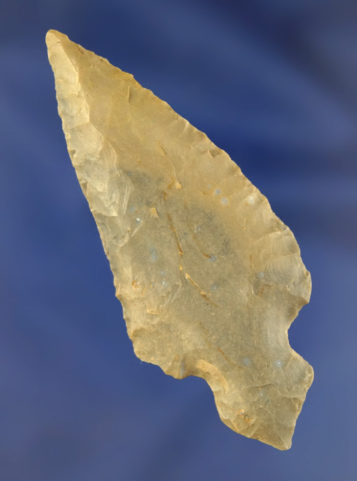 Classic styled base of this 2 13/16" Hornstone Turkeytail with unique beveled edges - Kentucky.