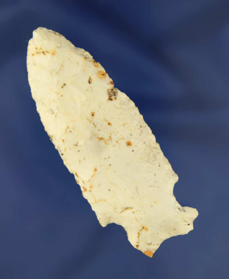 3 3/8" Burlington chert Knife found in Brown Co.,  Illinois.